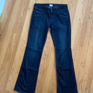 Hudson dark denim flares. Size 29.